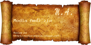 Modla Amázia névjegykártya